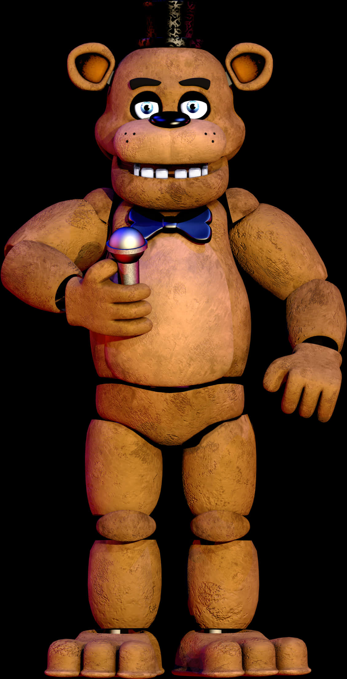 Freddy Fazbear Standing With Microphone PNG Image