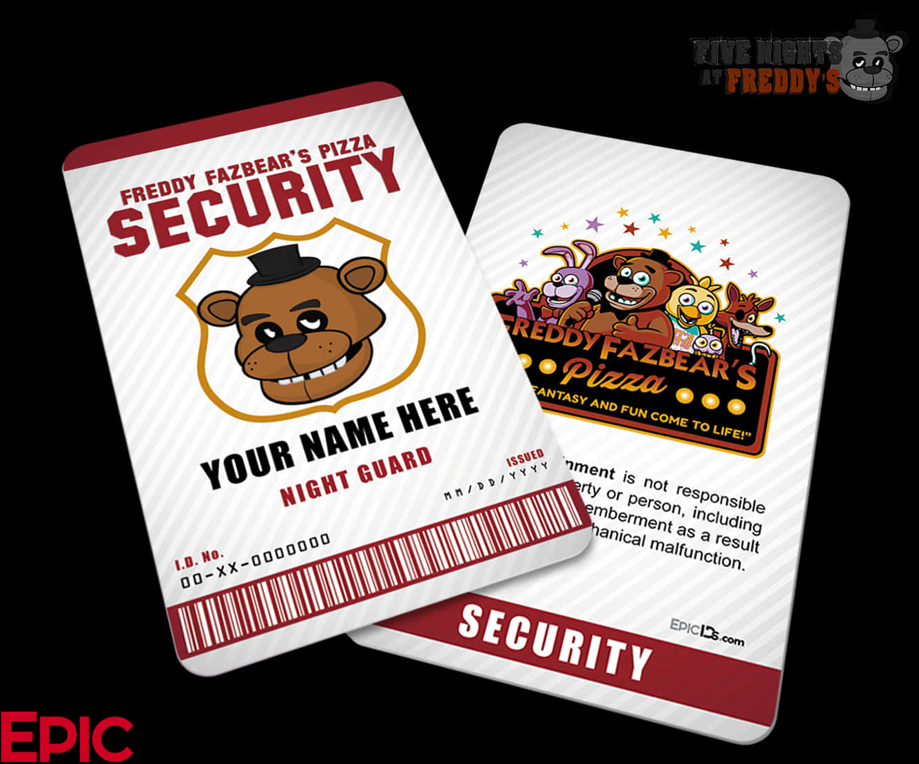 Freddy Fazbears Pizza Security Badge PNG Image