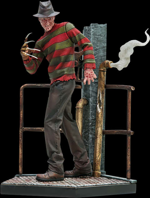 Freddy Krueger Figure Standing PNG Image