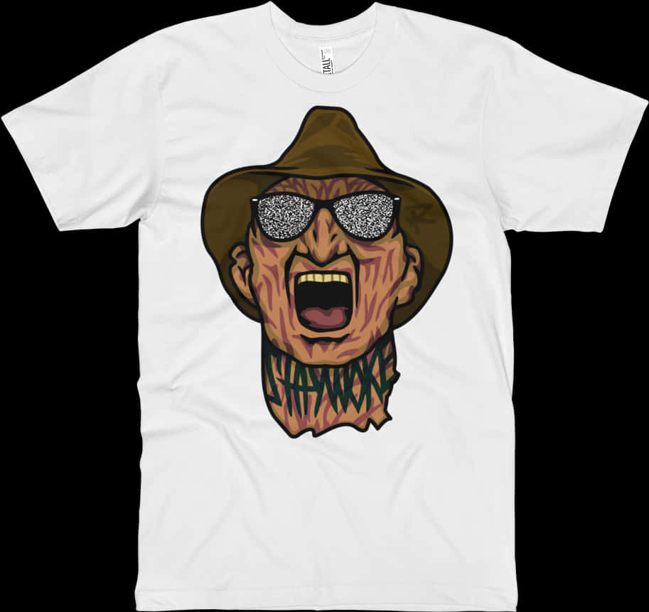 Freddy Krueger Stylish Tshirt Design PNG Image