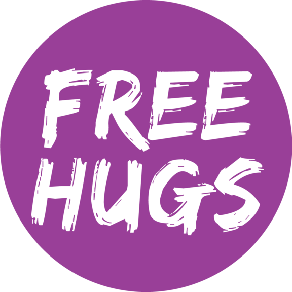 Free Hugs Sticker Design PNG Image