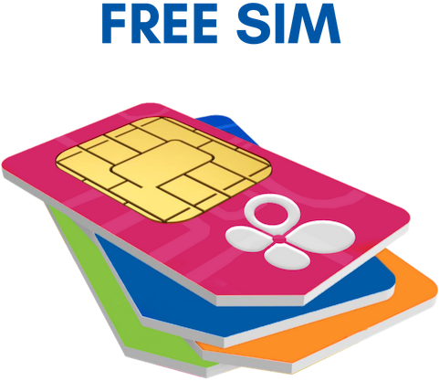 Free S I M Card Stack Promotion PNG Image