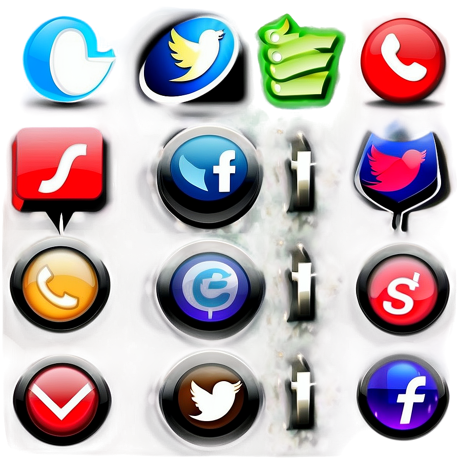 Free Social Media Buttons Png Wfo52 PNG Image