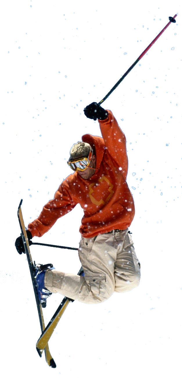 Freestyle Skier Mid Air Trick PNG Image