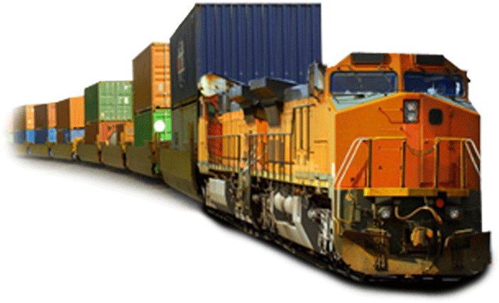 Freight Train Cargo Transportation PNG Image