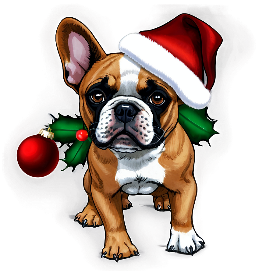 French Bulldog Christmas Png 95 PNG Image