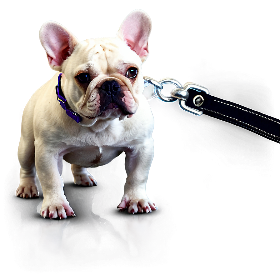 French Bulldog On Leash Png 82 PNG Image