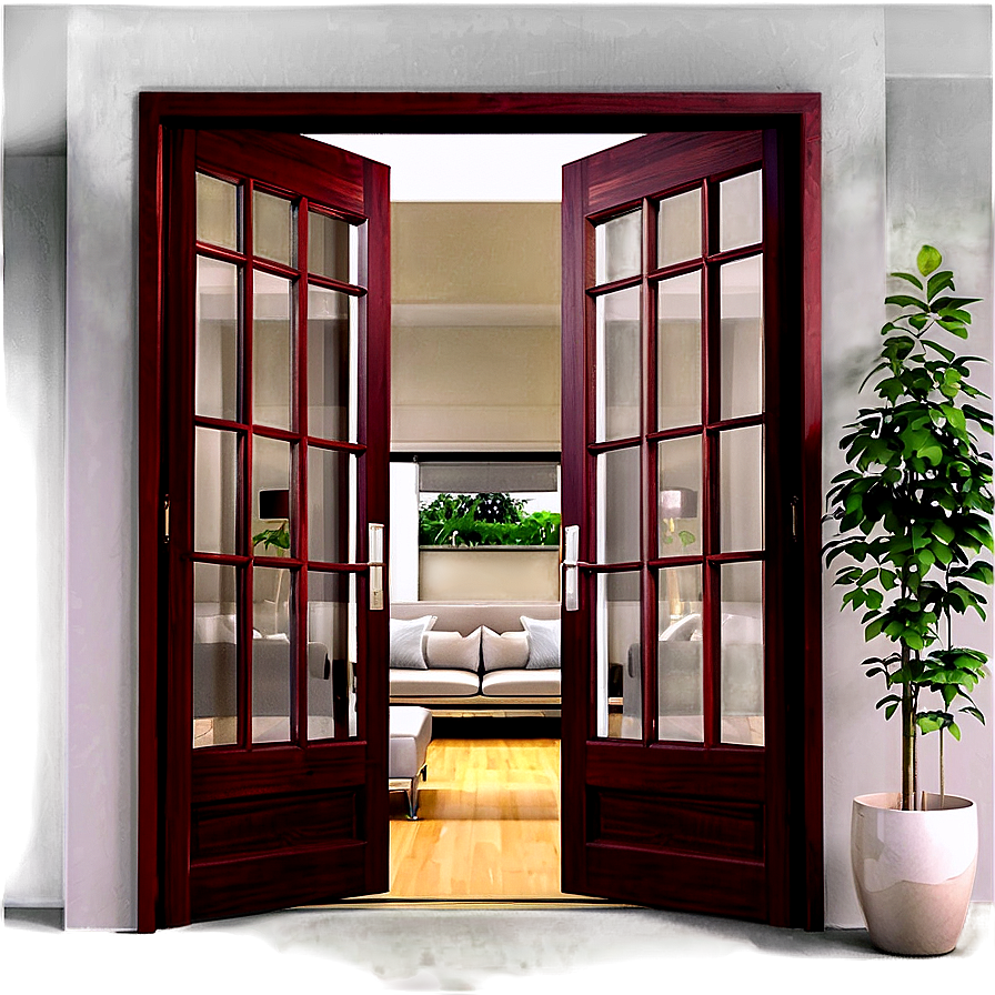 French Door Design Plan Png Ctd25 PNG Image