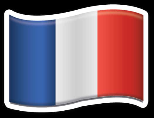 French Flag Emoji Waving PNG Image