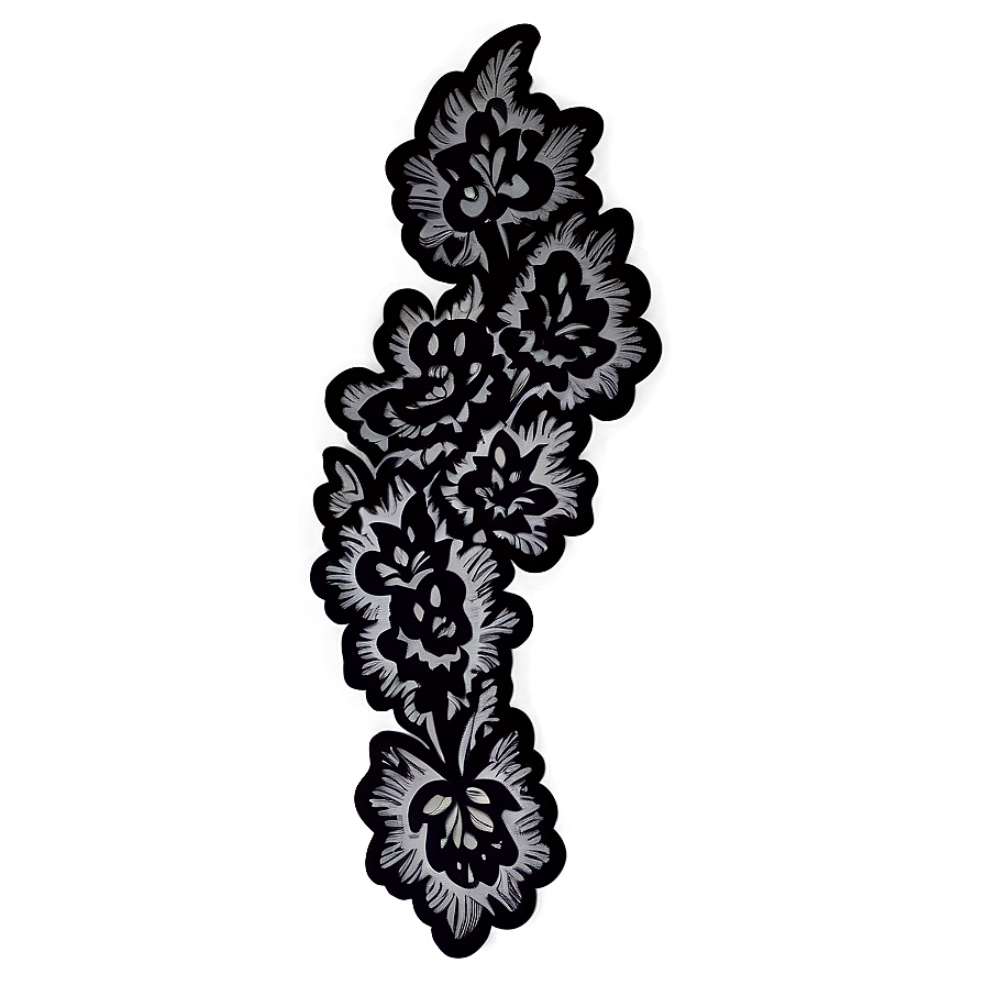 French Lace Applique Png 05042024 PNG Image