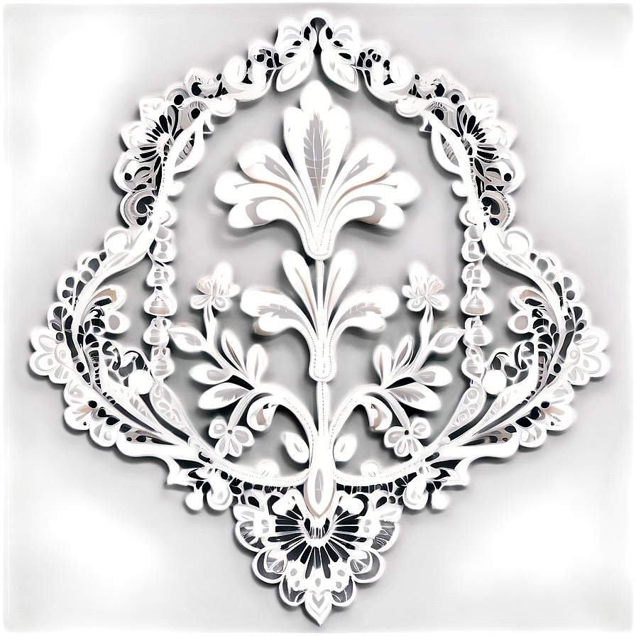 French Lace Applique Png 05042024 PNG Image