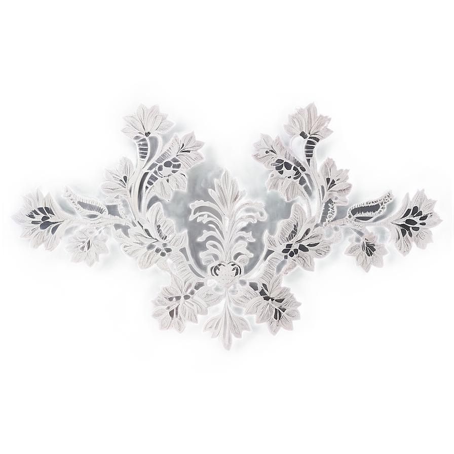 French Lace Applique Png 05042024 PNG Image