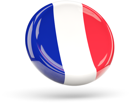 French Tricolor Ball Shiny Reflection PNG Image