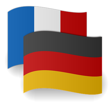 Frenchand German Flags Icon PNG Image