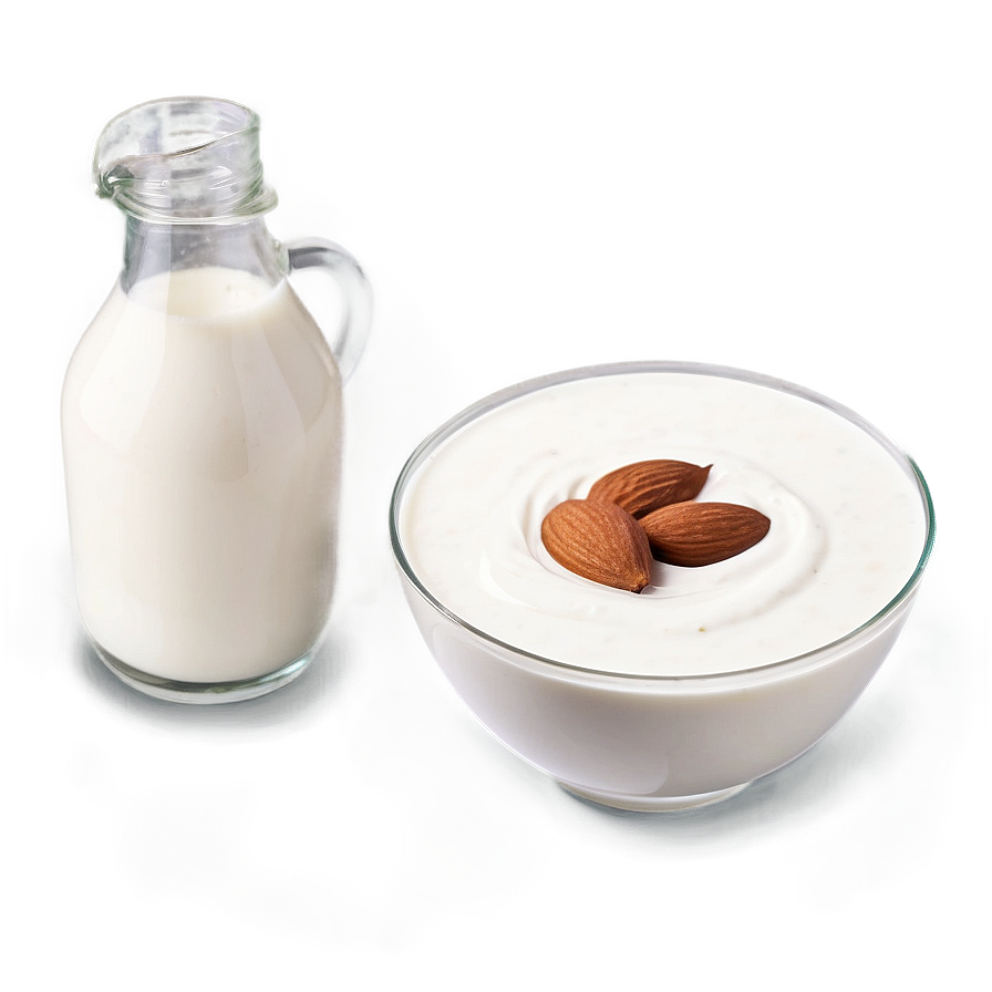 Fresh Almond Milk Preparation Png Odg PNG Image