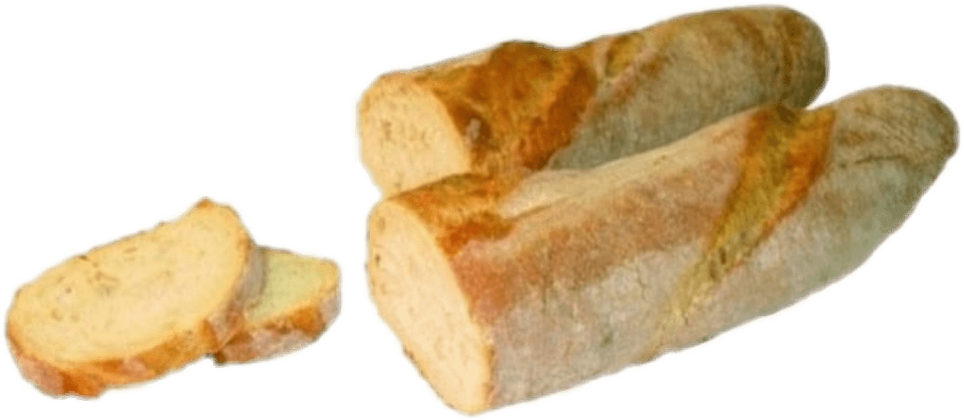 Fresh Baguetteand Slices.png PNG Image