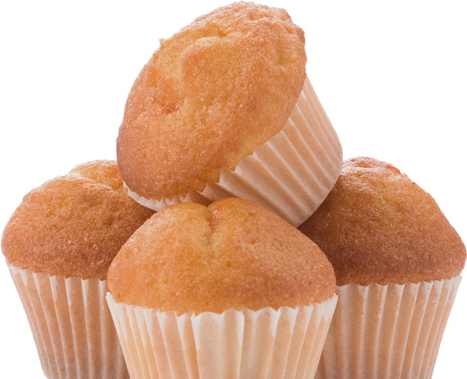 Fresh Baked Muffins Stacked PNG Image