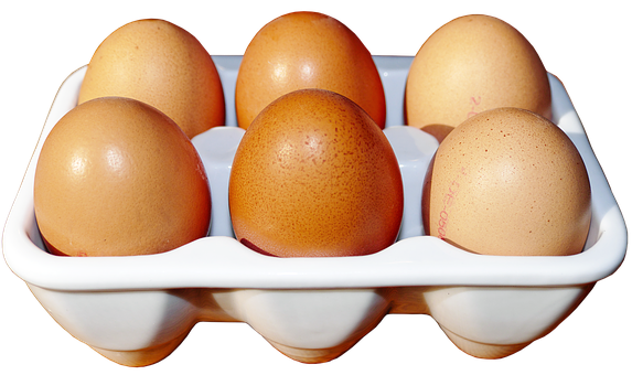 Fresh Brown Eggsin Tray PNG Image