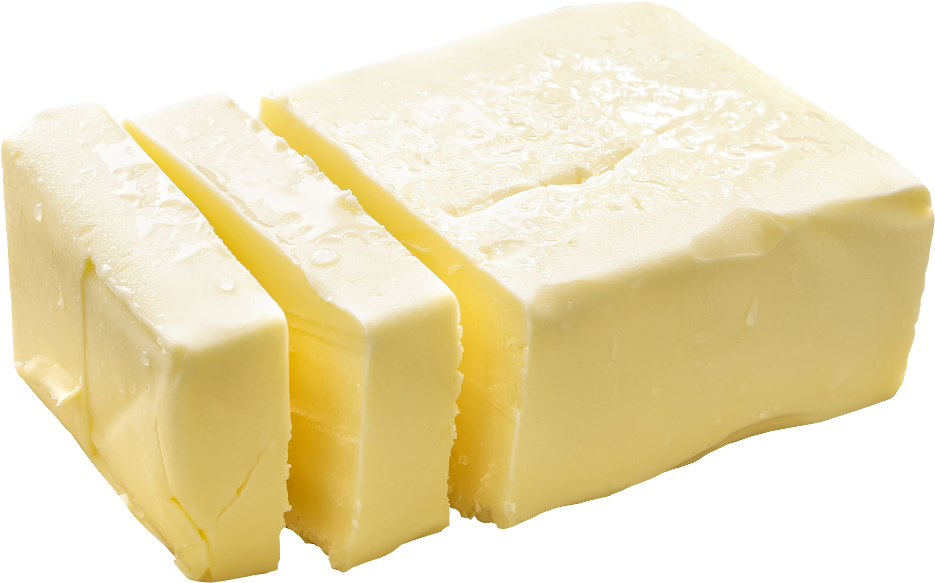 Fresh Butter Sticks With Droplets PNG Image