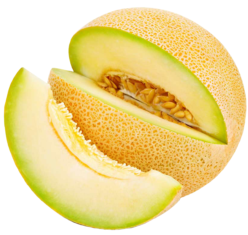 Fresh Cantaloupe Slices Isolated PNG Image