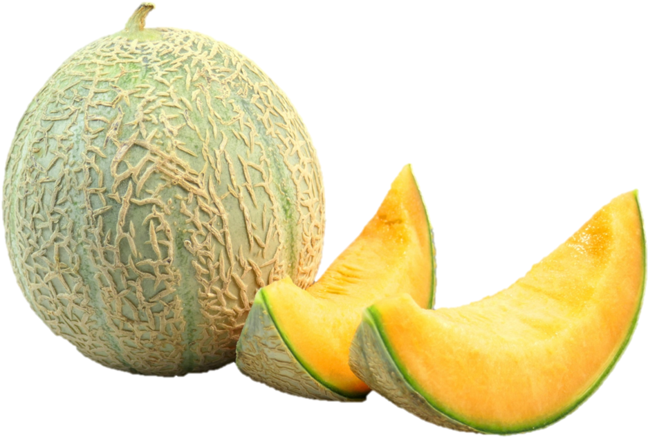 Fresh Cantaloupeand Slices.png PNG Image