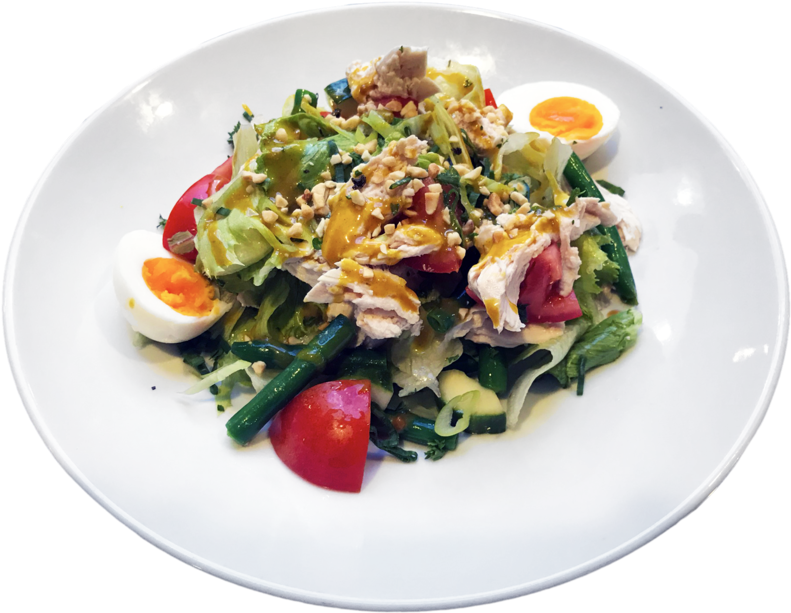 Fresh Chicken Garden Salad PNG Image