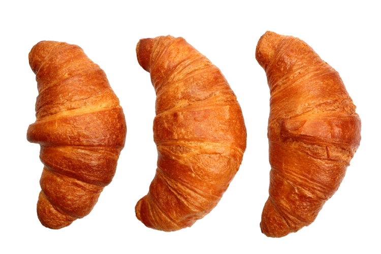 Fresh Croissants Isolated Background PNG Image