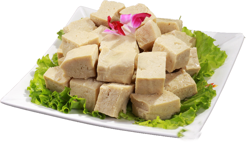 Fresh Cubed Tofu Platter PNG Image