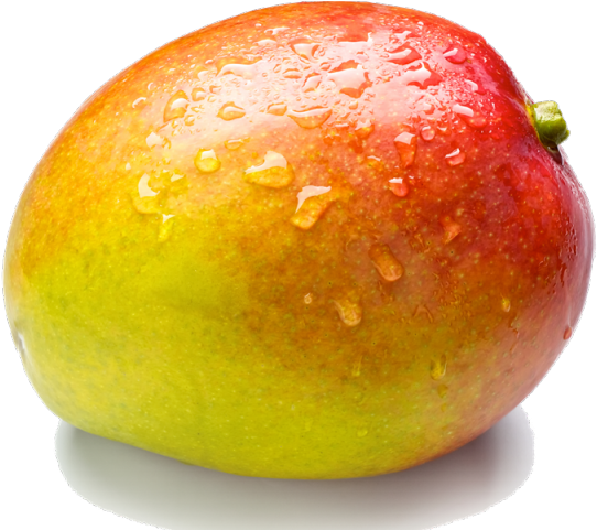 Fresh Dewy Mango Fruit PNG Image