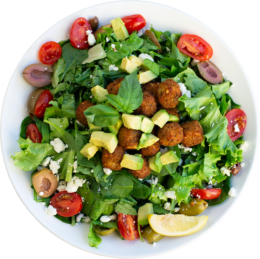 Fresh Falafel Salad Bowl PNG Image