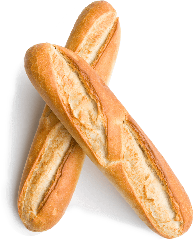 Fresh French Baguettes Isolated PNG Image