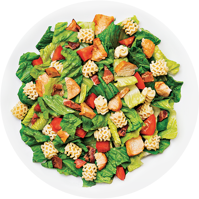 Fresh Garden Saladwith Chickenand Pasta PNG Image