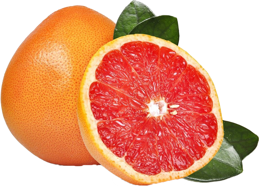 Fresh Grapefruit Halfand Whole PNG Image