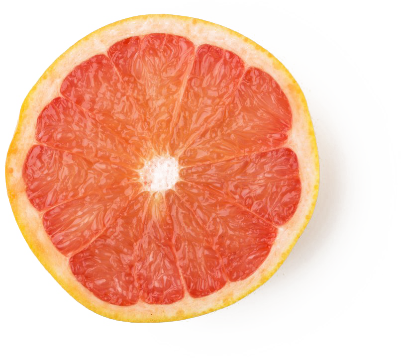 Fresh Grapefruit Slice Top View.png PNG Image