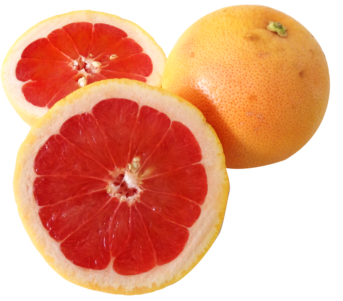 Fresh Grapefruit Slicesand Whole.png PNG Image