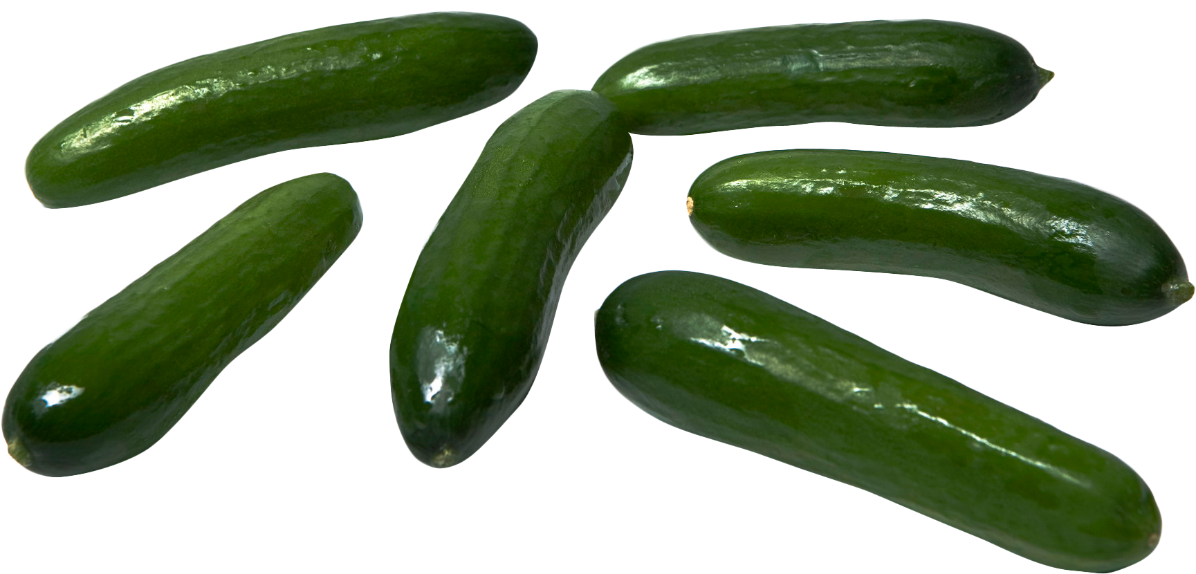 Fresh Green Cucumbers Isolated PNG Image