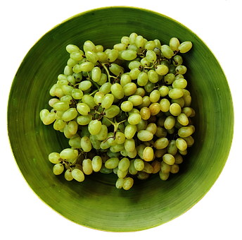 Fresh Green Grapesin Bowl PNG Image