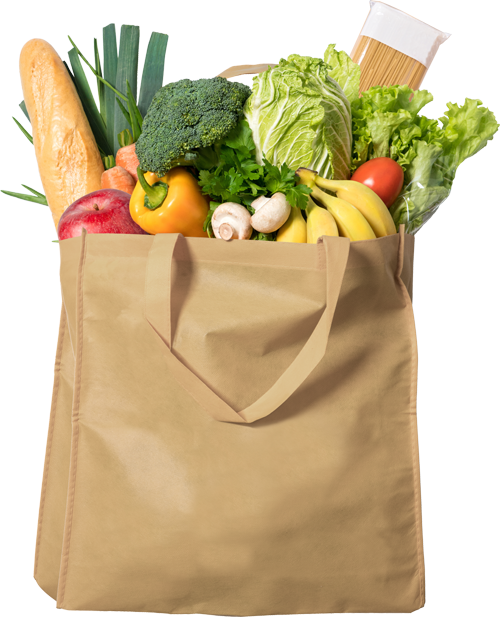 Fresh Groceriesin Paper Bag PNG Image