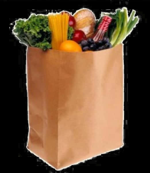 Fresh Grocery Bag Filled With Produceand Goods.jpg PNG Image