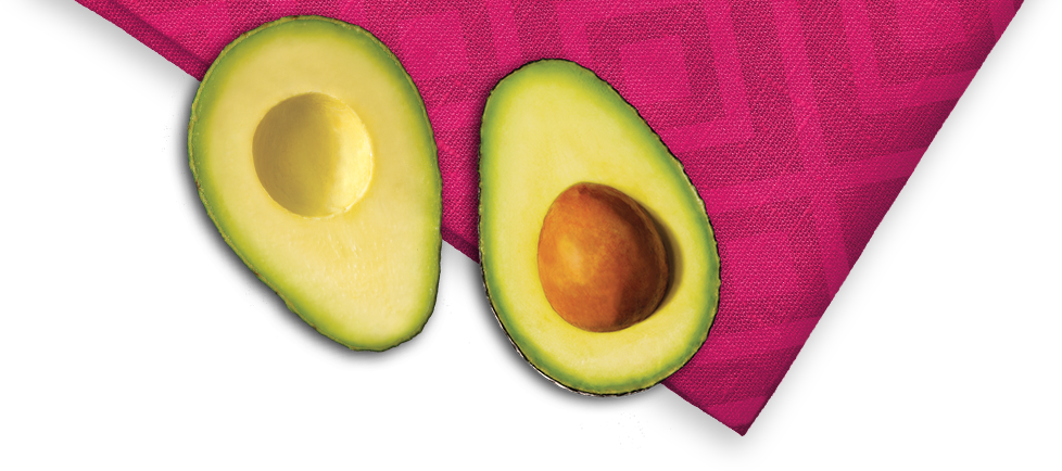 Fresh Halved Avocadoon Pink PNG Image