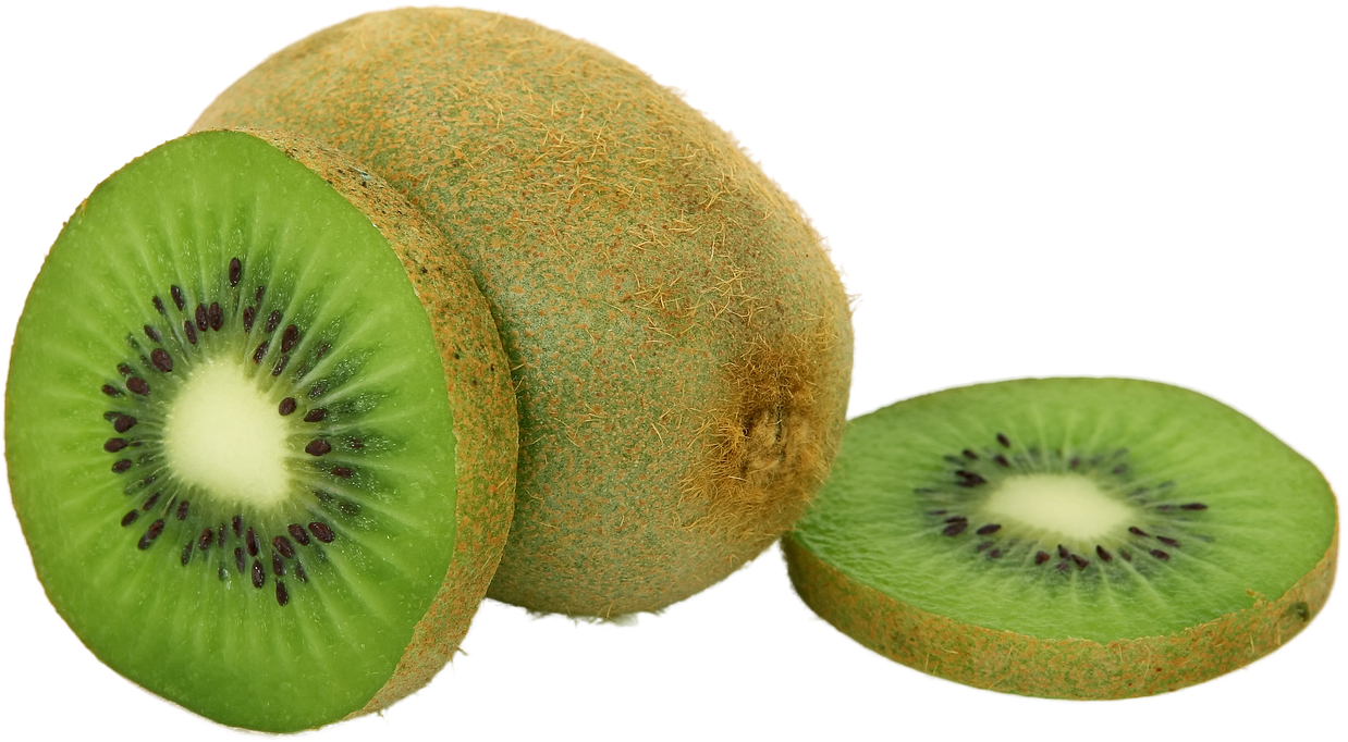 Fresh Kiwi Fruit Slices PNG Image