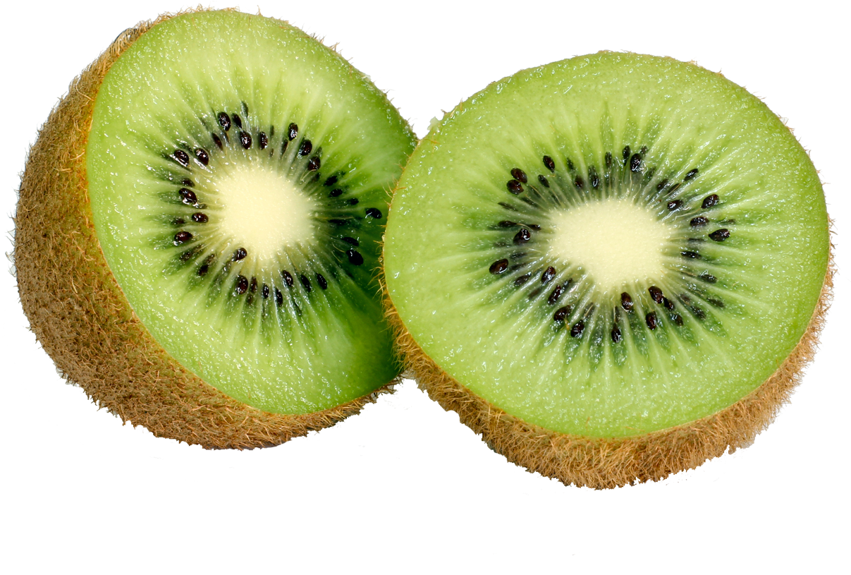 Fresh Kiwi Slices Transparent Background PNG Image