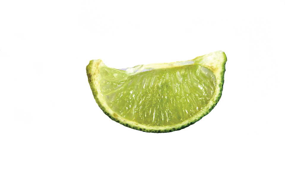 Fresh Lime Wedge Transparent Background PNG Image