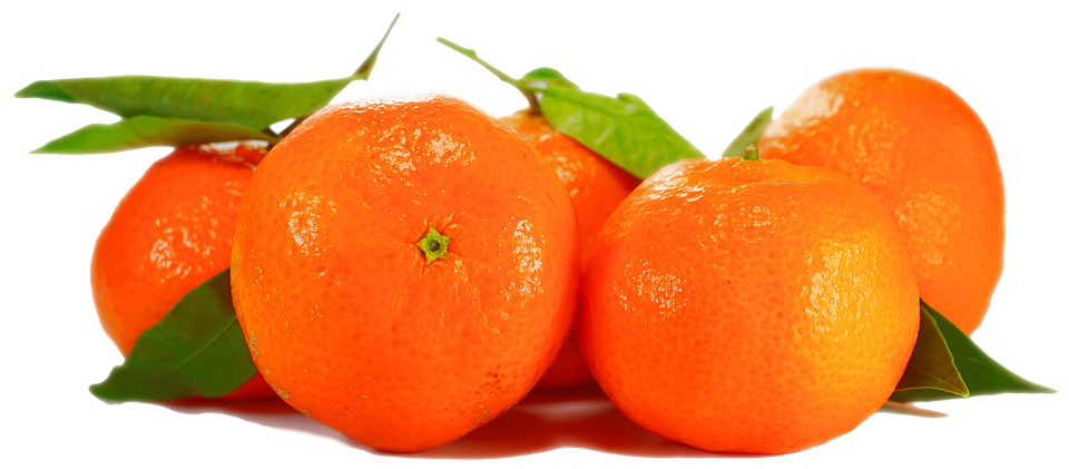 Fresh Orangeswith Leaves PNG Image