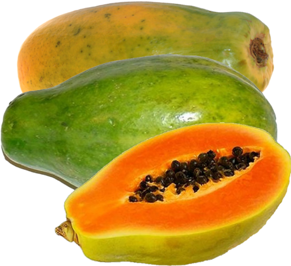 Fresh Papaya Fruit Variety PNG Image