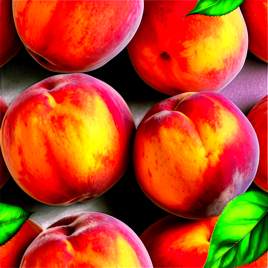 Fresh Peach Clipart Png Dro PNG Image