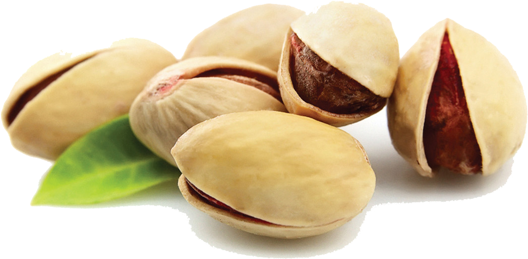 Fresh Pistachios White Background PNG Image