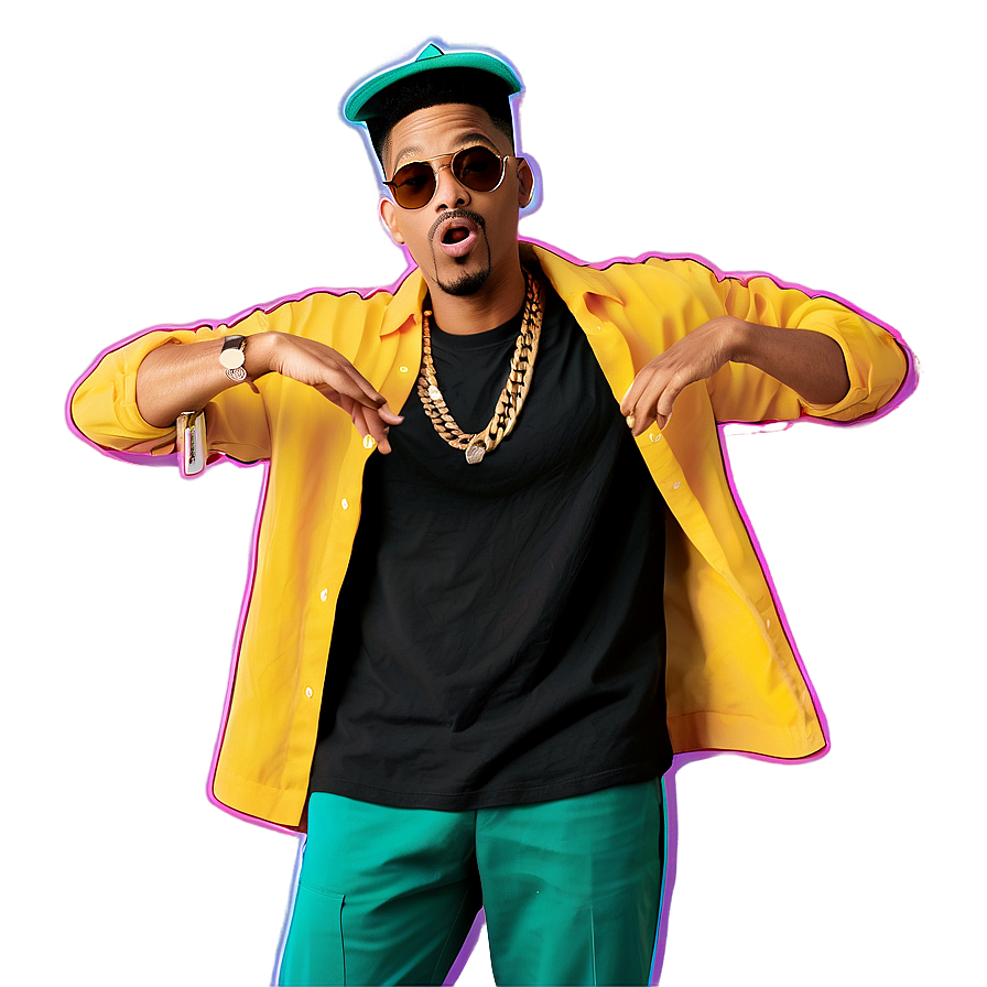 Fresh Prince Vintage Tee Design Png 8 PNG Image