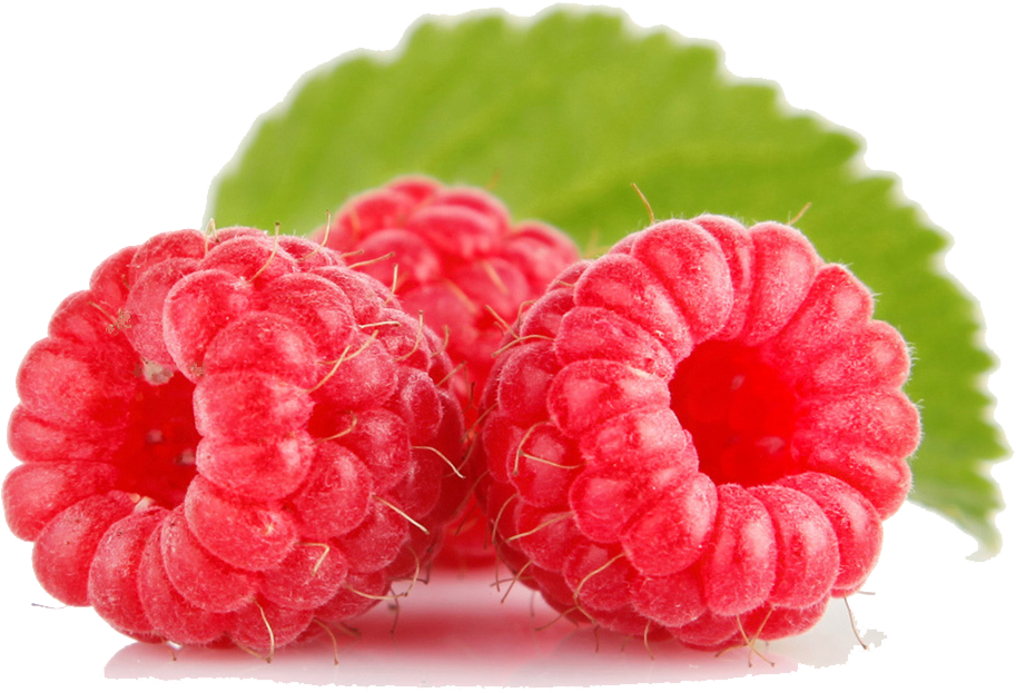 Fresh Raspberrieswith Leaf.png PNG Image