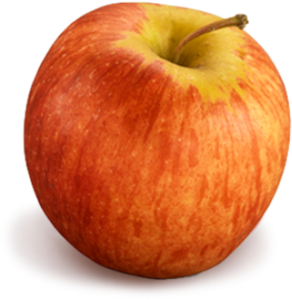 Fresh Red Appleon Plate PNG Image